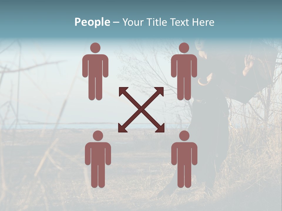 Umbrella Sad Lady PowerPoint Template