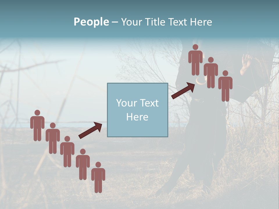 Umbrella Sad Lady PowerPoint Template