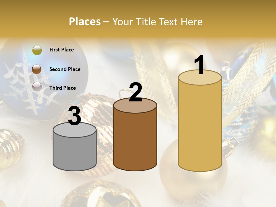 Decorate Sphere Blue PowerPoint Template