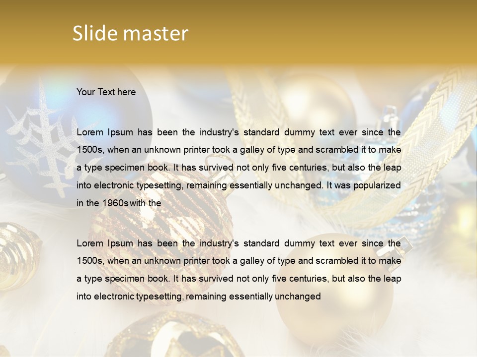 Decorate Sphere Blue PowerPoint Template