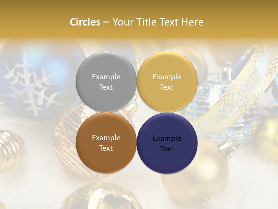 Decorate Sphere Blue PowerPoint Template
