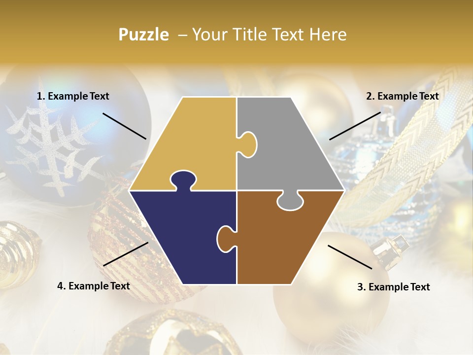 Decorate Sphere Blue PowerPoint Template