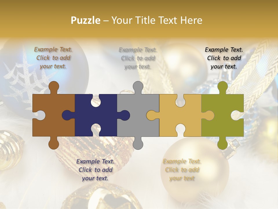 Decorate Sphere Blue PowerPoint Template