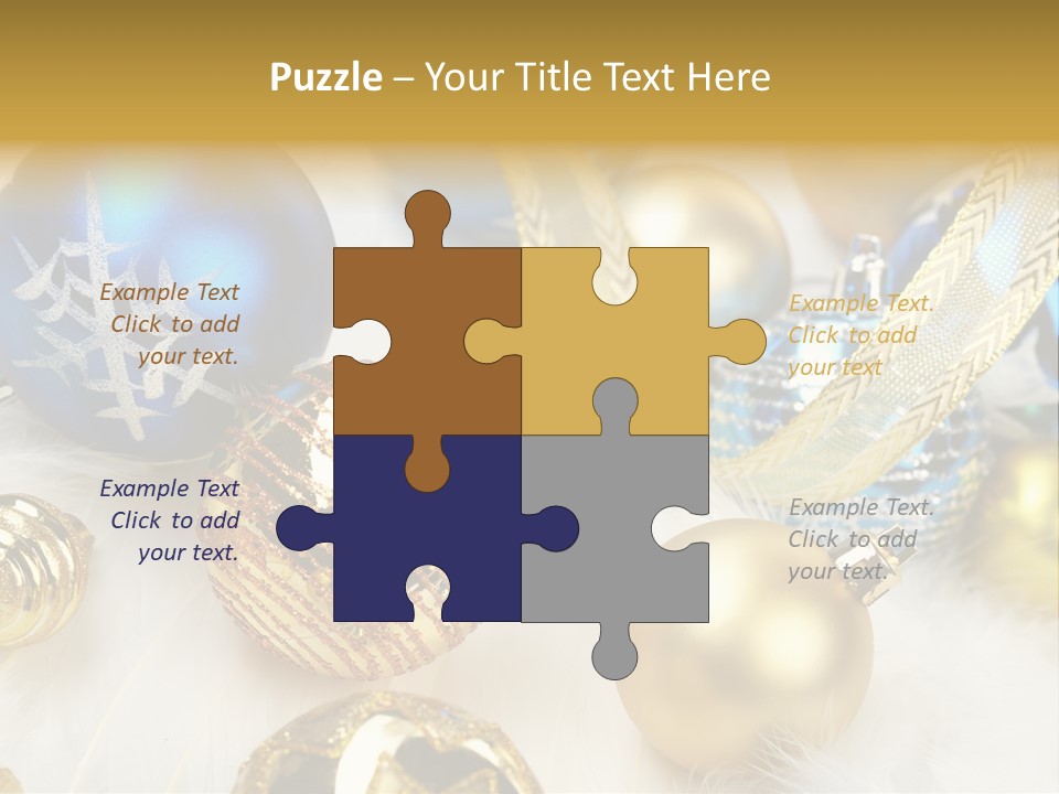 Decorate Sphere Blue PowerPoint Template