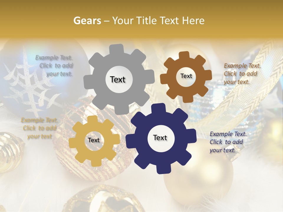 Decorate Sphere Blue PowerPoint Template