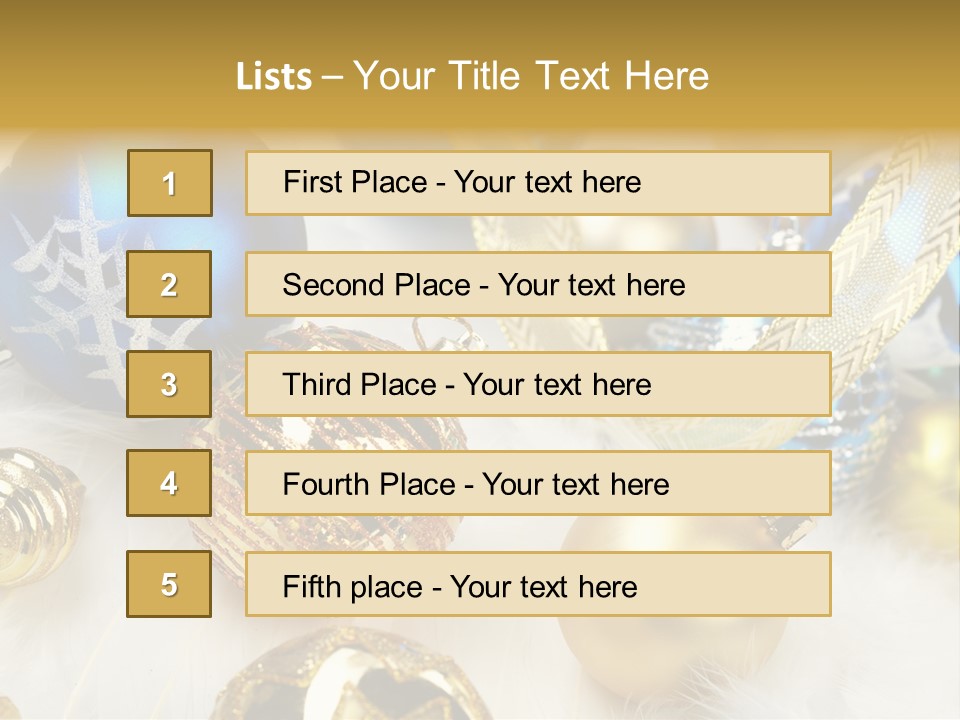 Decorate Sphere Blue PowerPoint Template