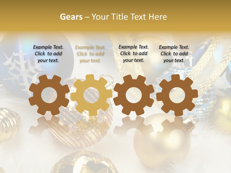 Decorate Sphere Blue PowerPoint Template