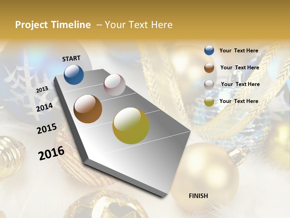 Decorate Sphere Blue PowerPoint Template