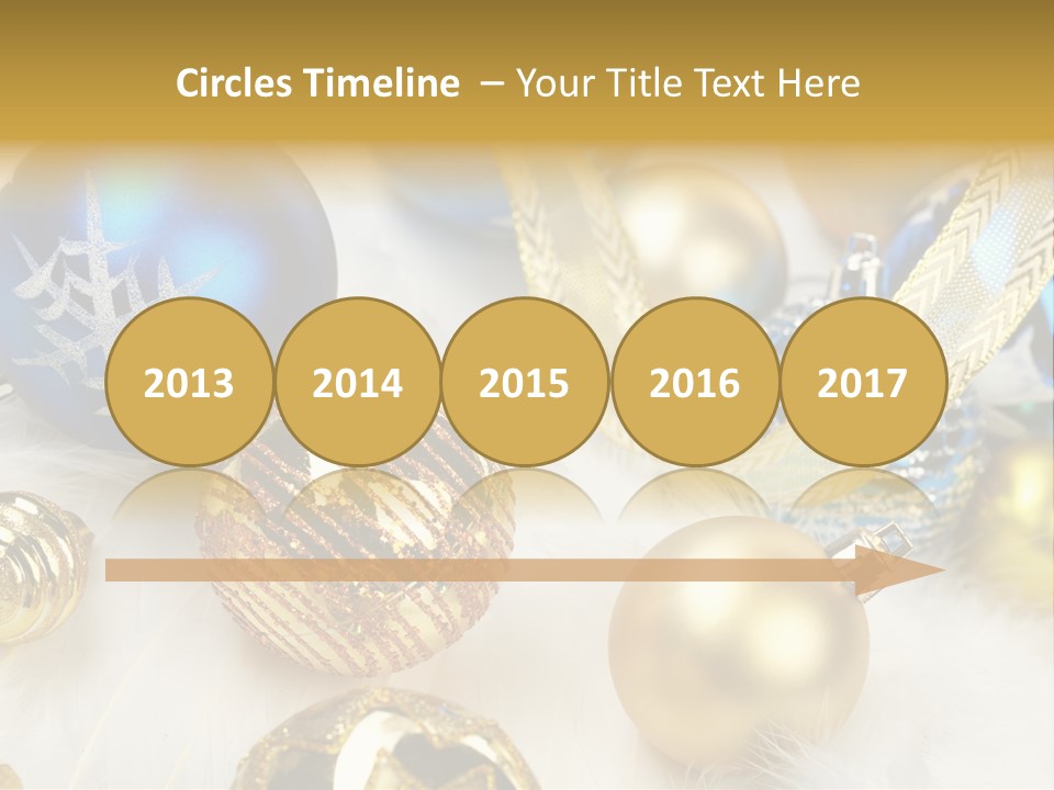 Decorate Sphere Blue PowerPoint Template