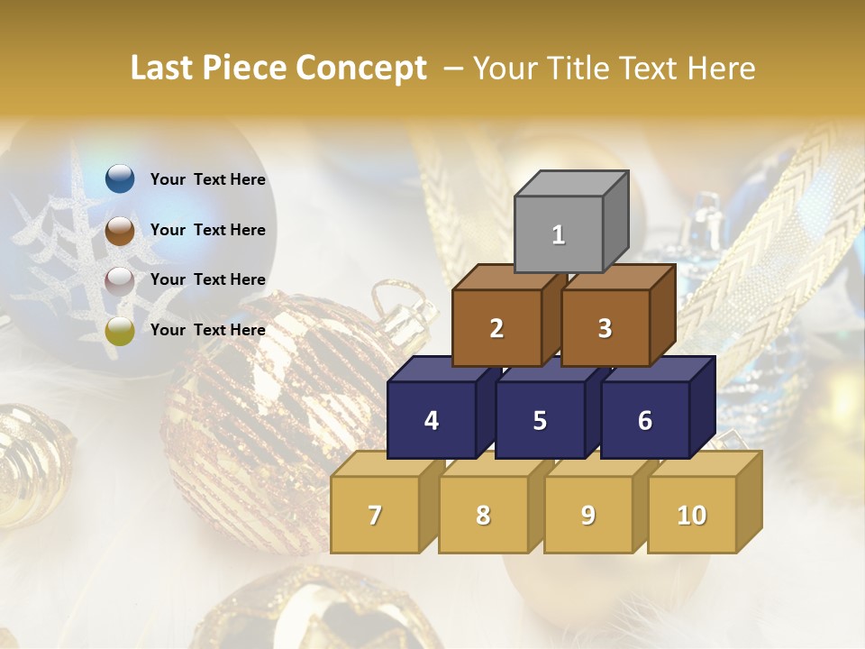 Decorate Sphere Blue PowerPoint Template