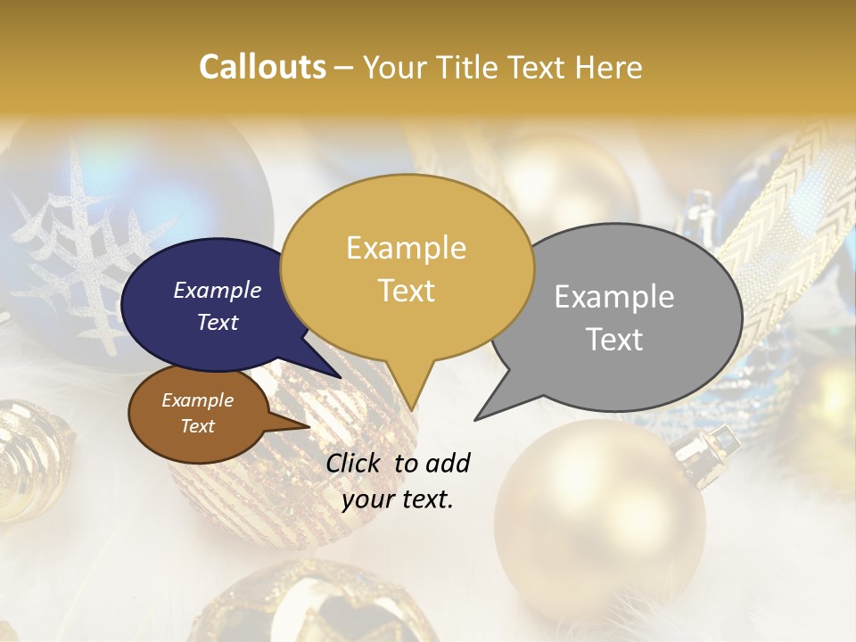 Decorate Sphere Blue PowerPoint Template