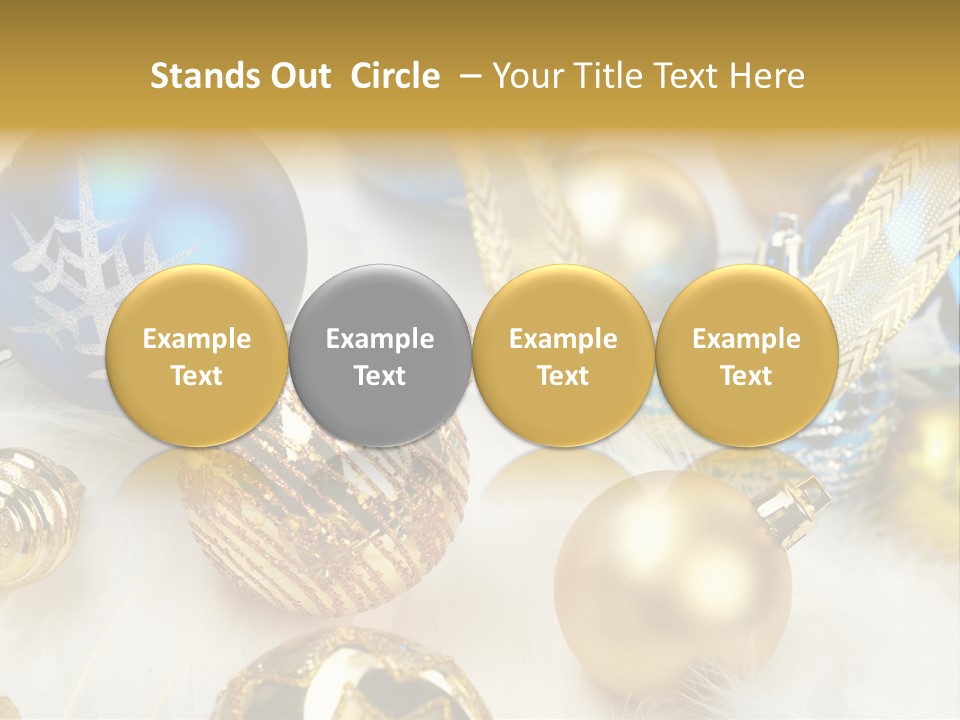 Decorate Sphere Blue PowerPoint Template