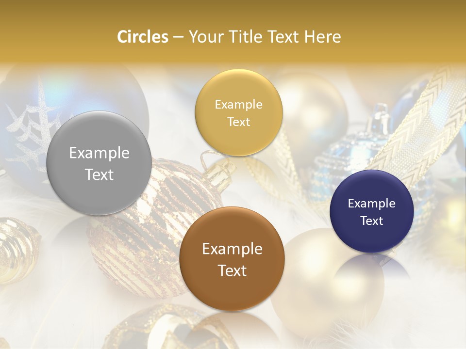 Decorate Sphere Blue PowerPoint Template