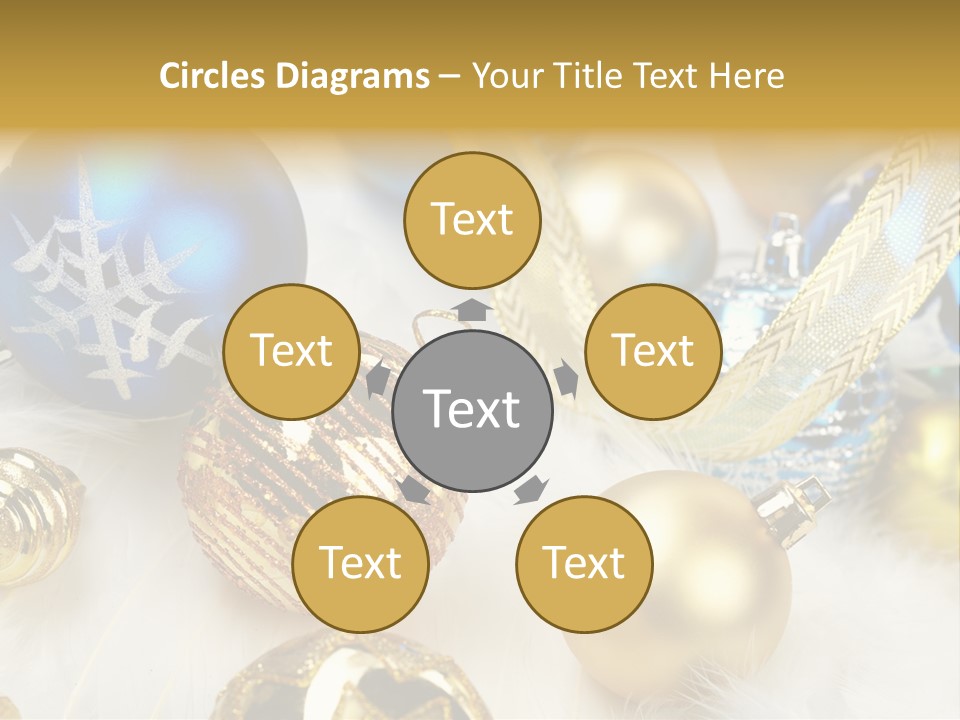 Decorate Sphere Blue PowerPoint Template