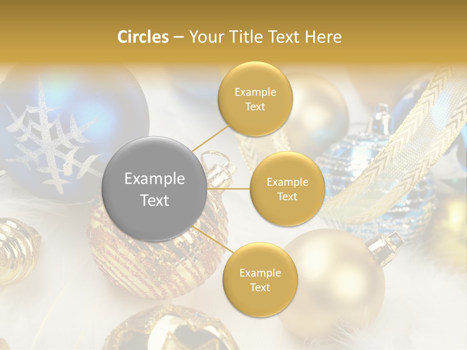 Decorate Sphere Blue PowerPoint Template