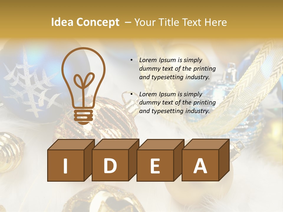 Decorate Sphere Blue PowerPoint Template