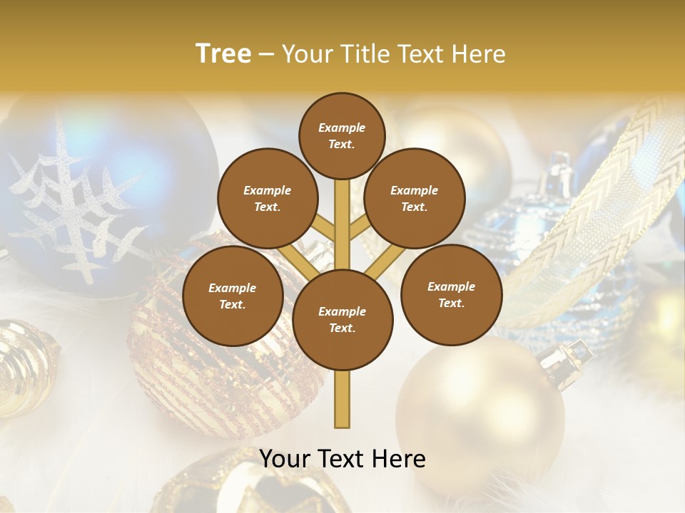 Decorate Sphere Blue PowerPoint Template