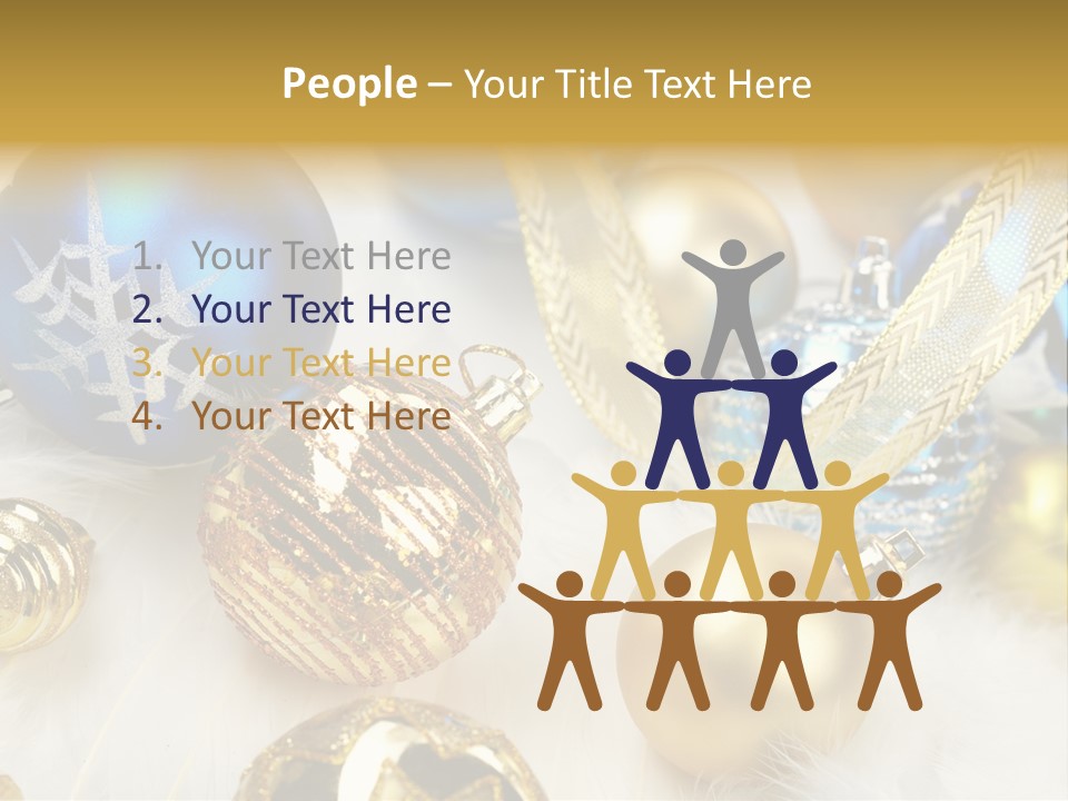 Decorate Sphere Blue PowerPoint Template