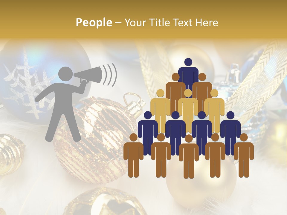 Decorate Sphere Blue PowerPoint Template