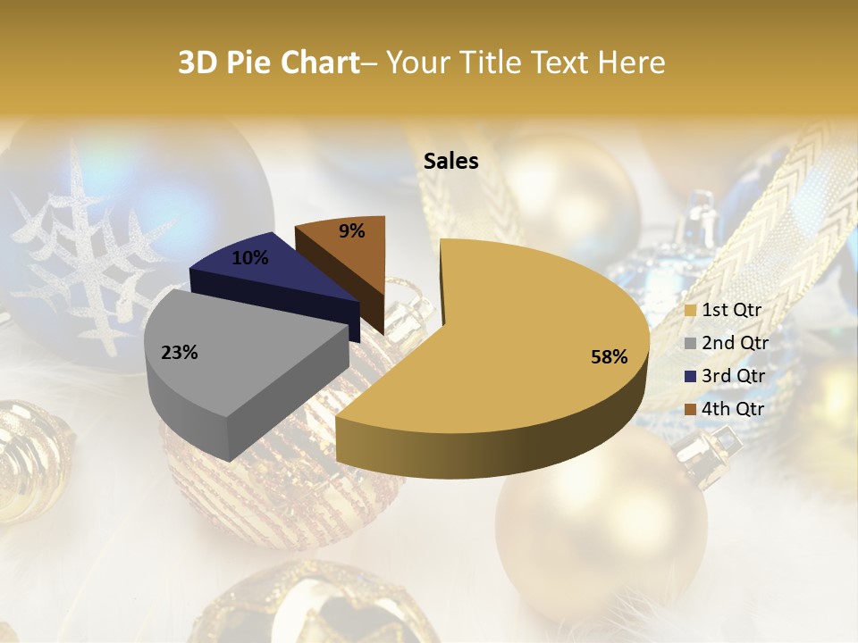 Decorate Sphere Blue PowerPoint Template