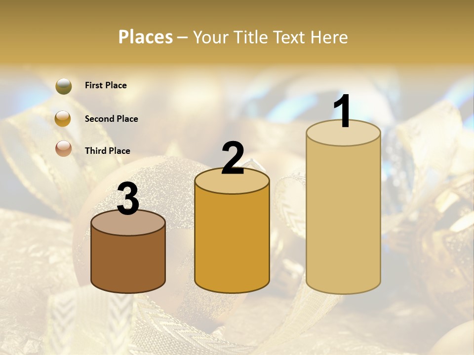 Bulb Gold Bauble PowerPoint Template