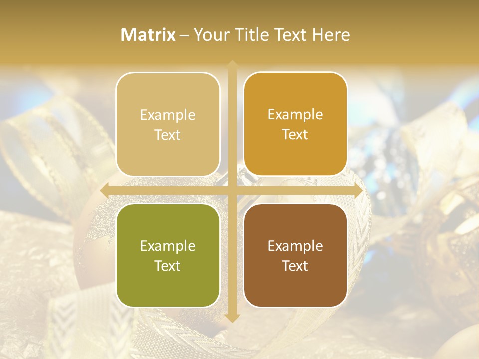 Bulb Gold Bauble PowerPoint Template