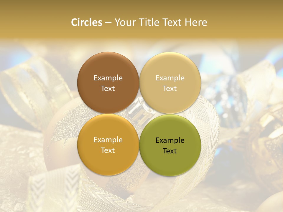 Bulb Gold Bauble PowerPoint Template