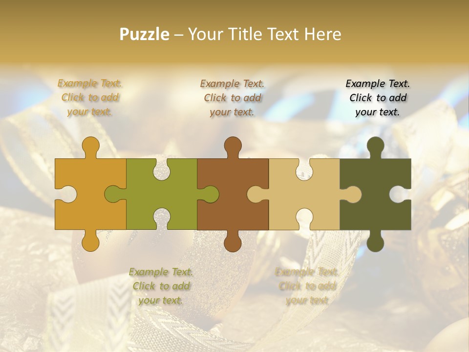 Bulb Gold Bauble PowerPoint Template