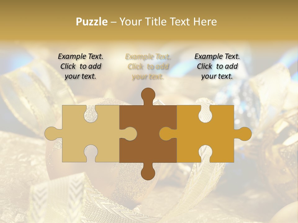 Bulb Gold Bauble PowerPoint Template