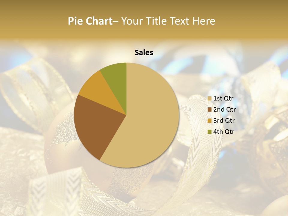 Bulb Gold Bauble PowerPoint Template