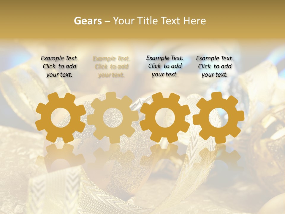 Bulb Gold Bauble PowerPoint Template