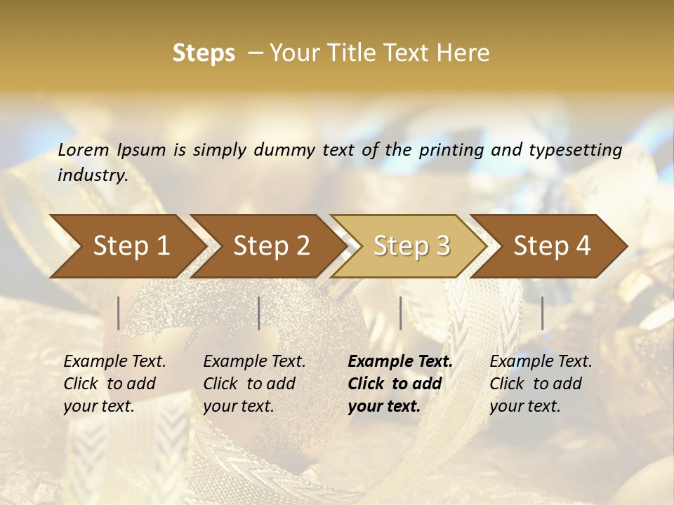 Bulb Gold Bauble PowerPoint Template