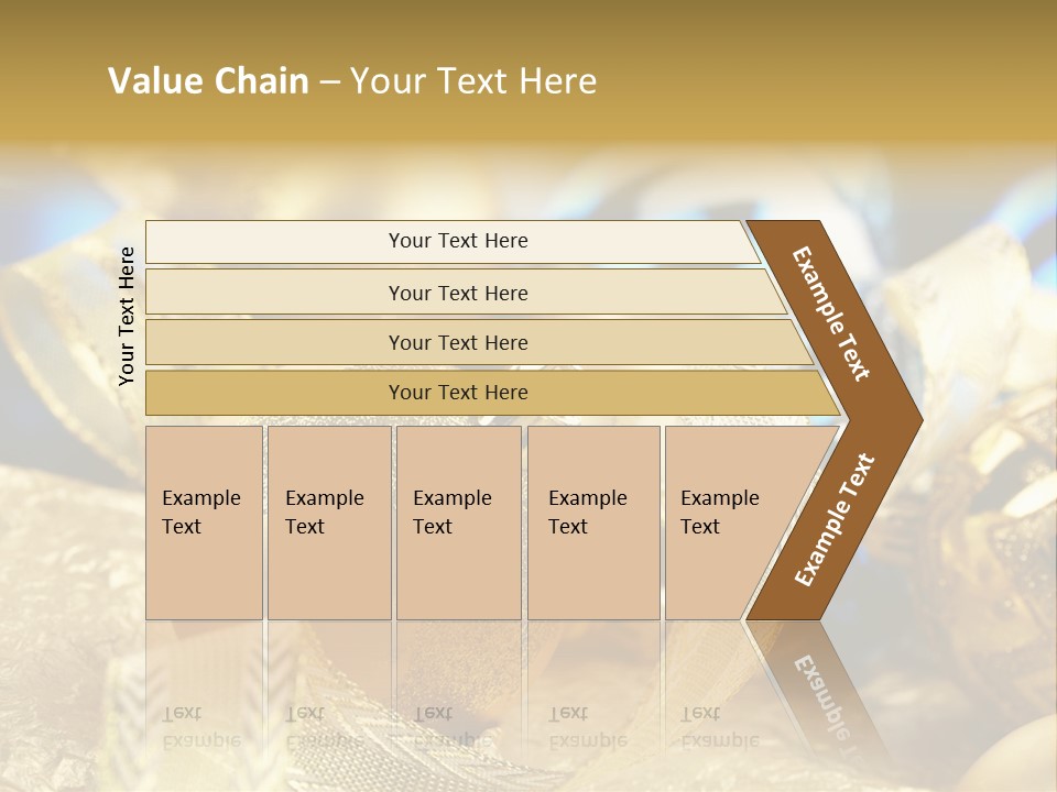 Bulb Gold Bauble PowerPoint Template