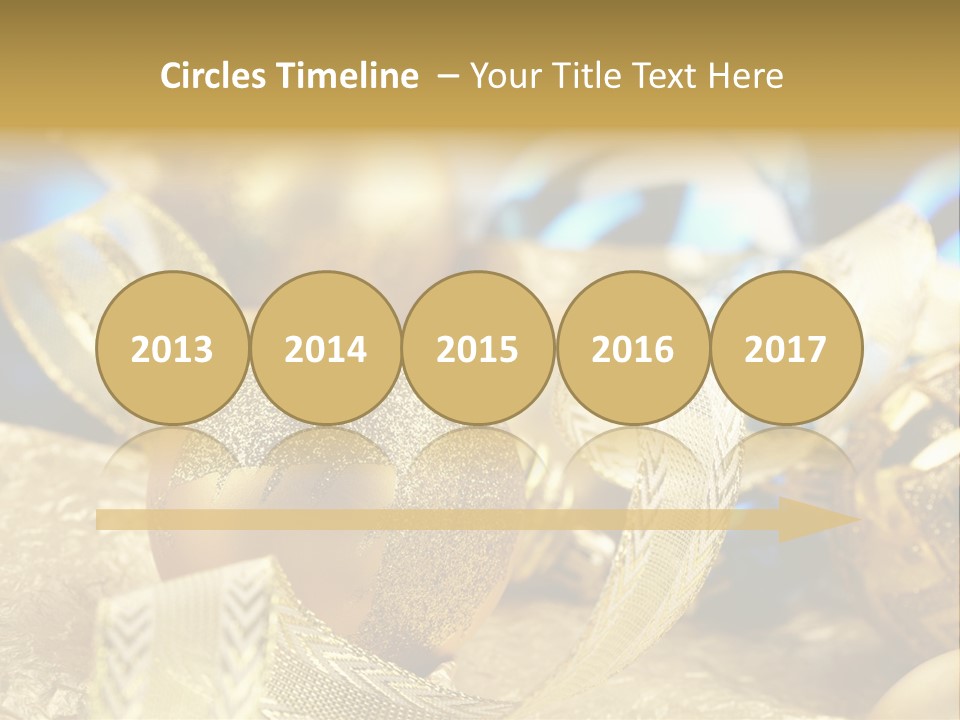 Bulb Gold Bauble PowerPoint Template