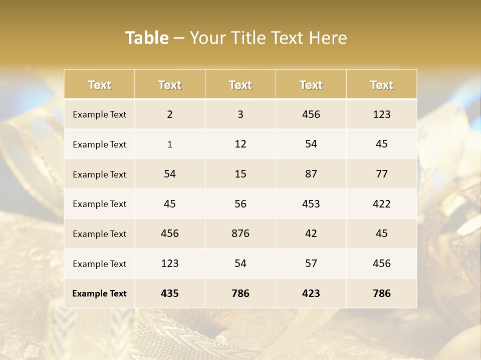 Bulb Gold Bauble PowerPoint Template