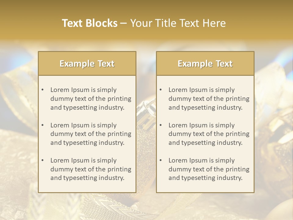 Bulb Gold Bauble PowerPoint Template