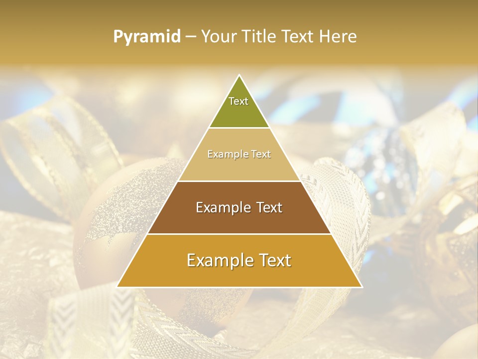 Bulb Gold Bauble PowerPoint Template