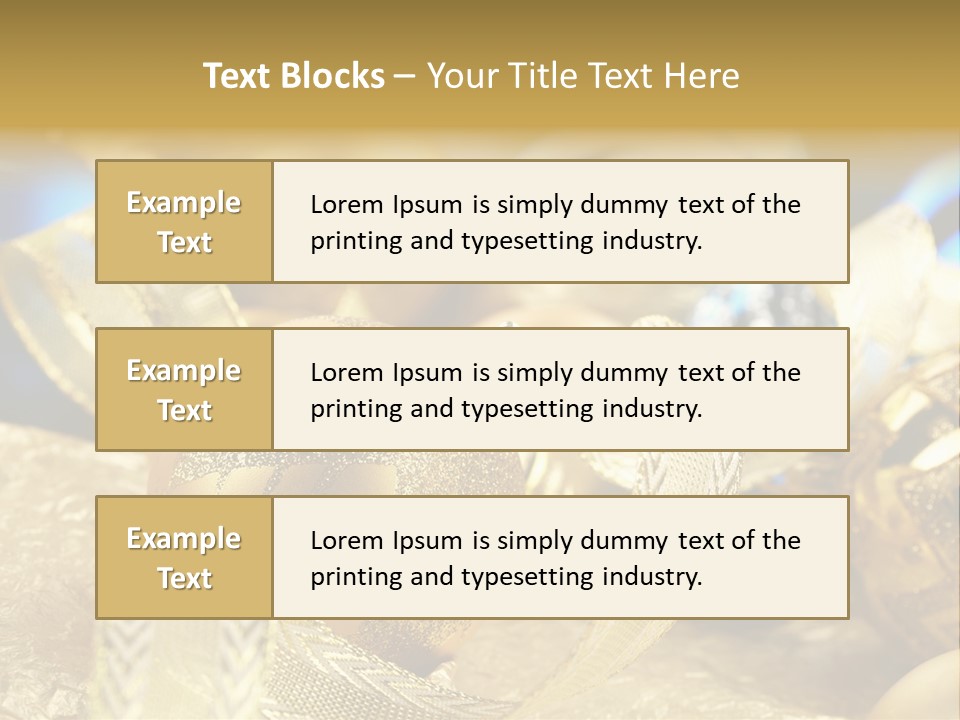 Bulb Gold Bauble PowerPoint Template