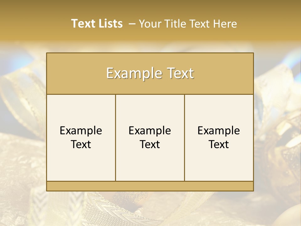 Bulb Gold Bauble PowerPoint Template