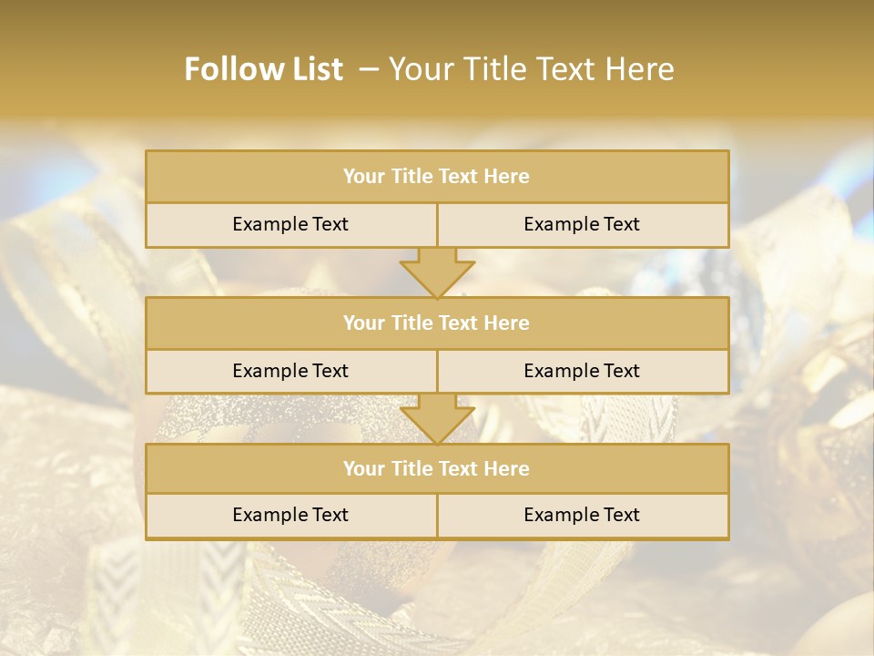 Bulb Gold Bauble PowerPoint Template