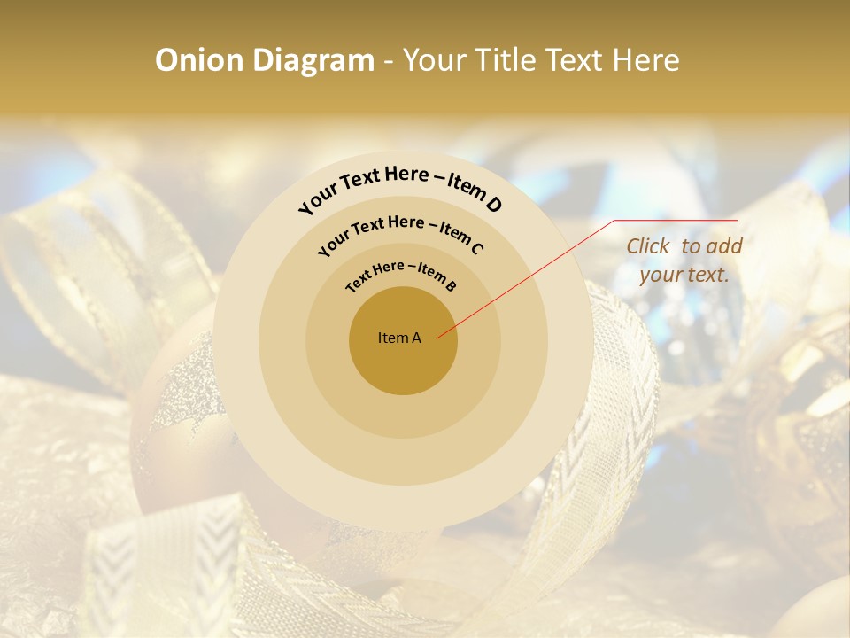 Bulb Gold Bauble PowerPoint Template