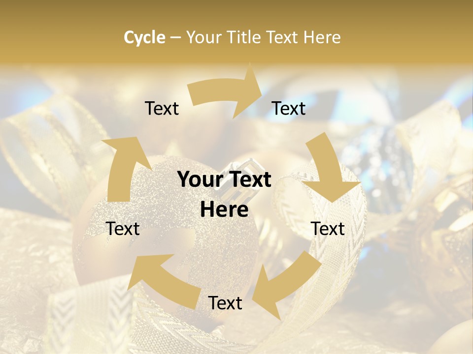 Bulb Gold Bauble PowerPoint Template