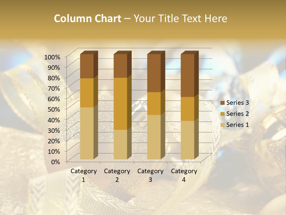 Bulb Gold Bauble PowerPoint Template