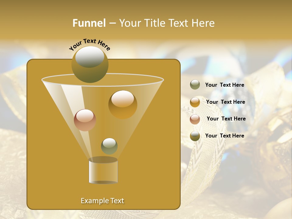 Bulb Gold Bauble PowerPoint Template