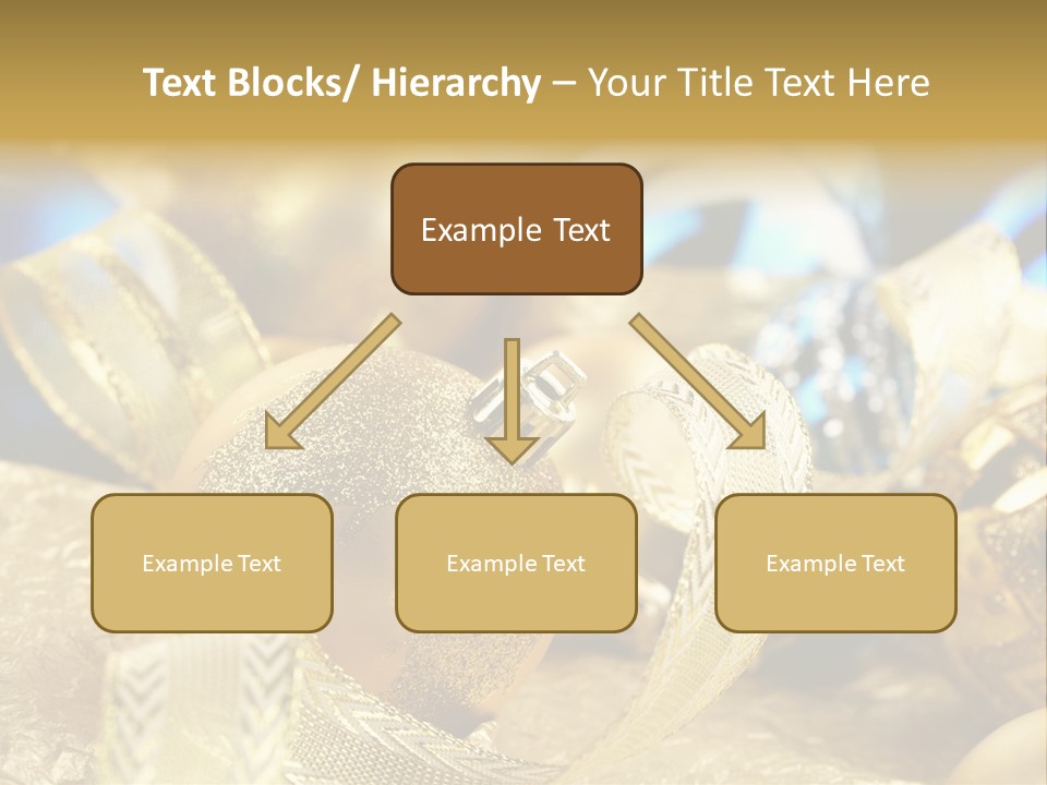 Bulb Gold Bauble PowerPoint Template