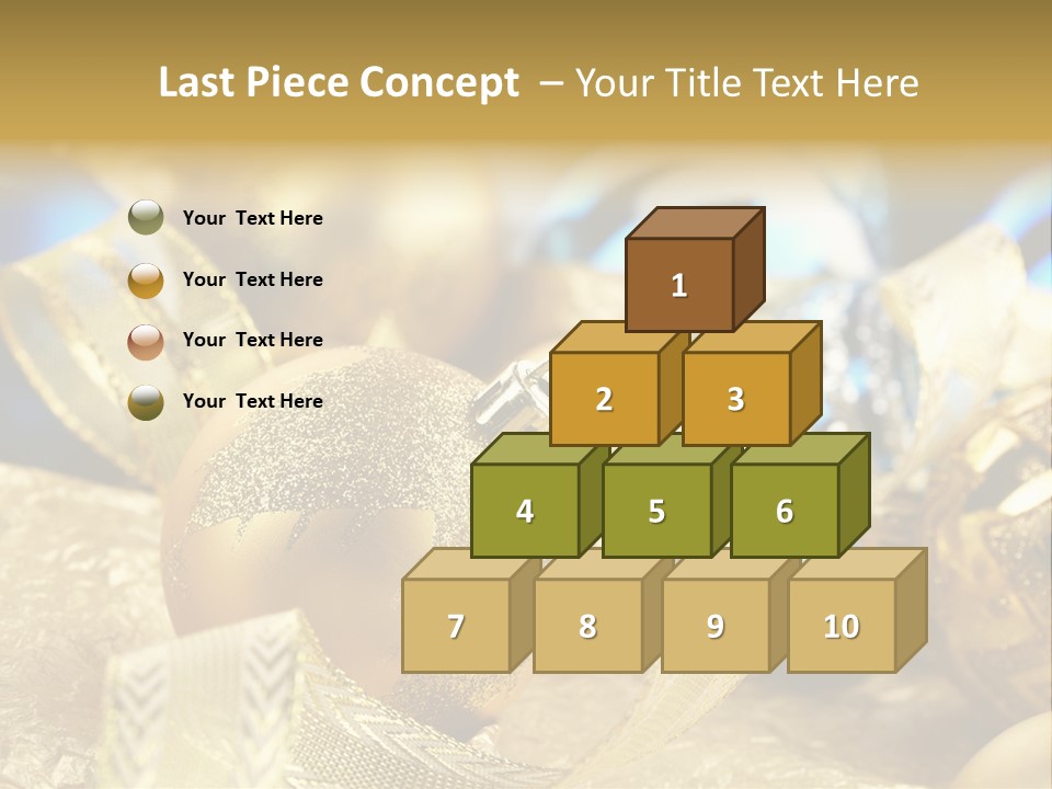 Bulb Gold Bauble PowerPoint Template