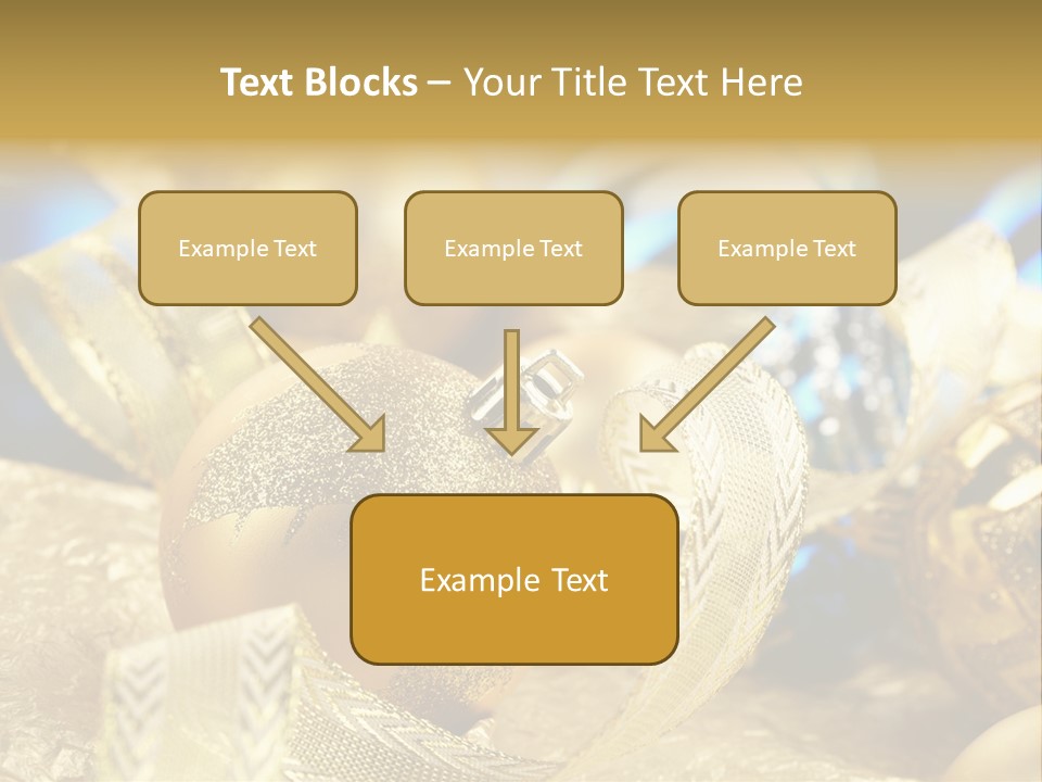 Bulb Gold Bauble PowerPoint Template