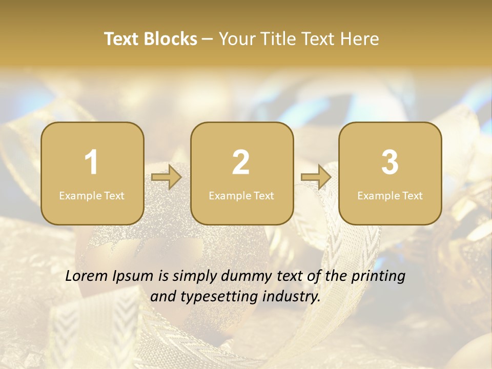 Bulb Gold Bauble PowerPoint Template