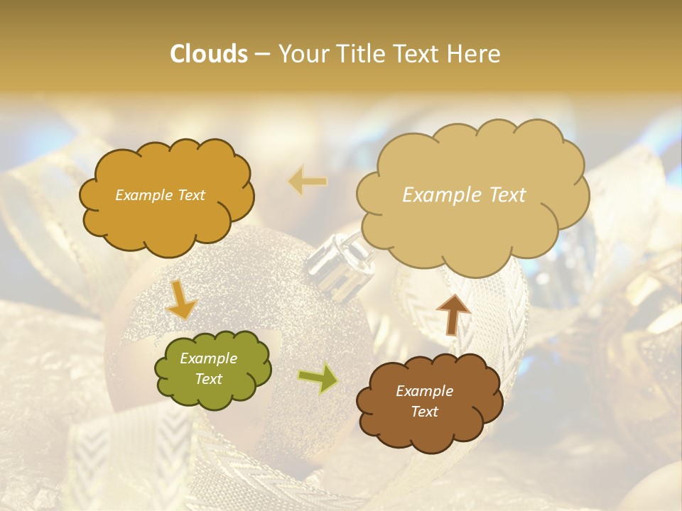 Bulb Gold Bauble PowerPoint Template