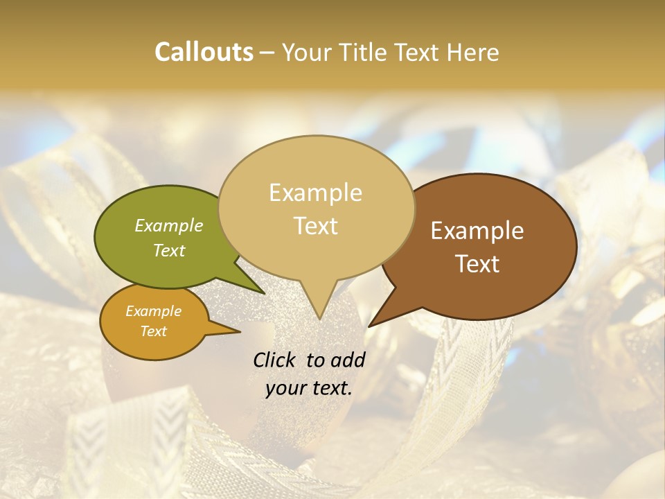 Bulb Gold Bauble PowerPoint Template